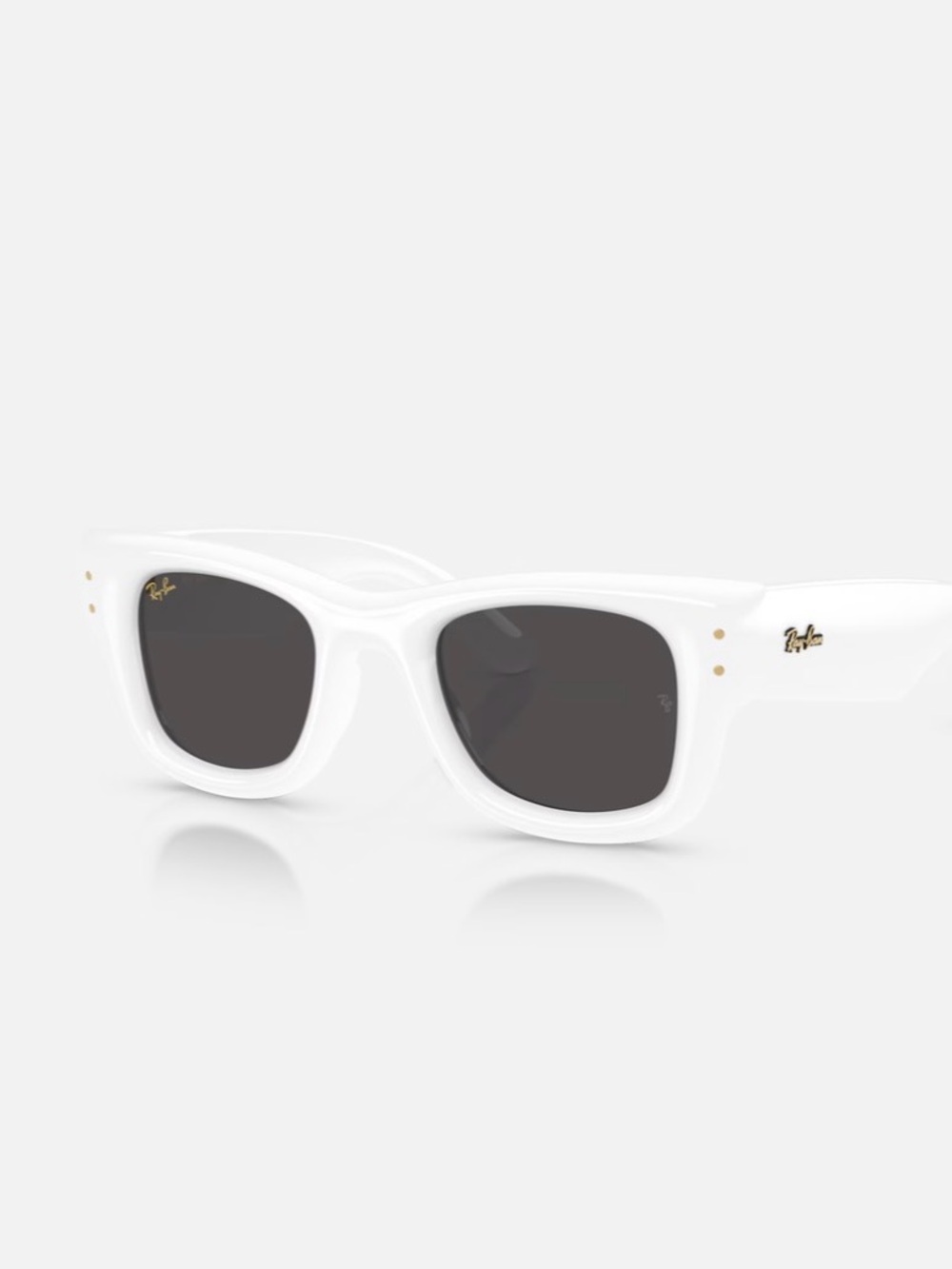 Ray-Ban Kids White Frame Sunglasses with Dark Lenses